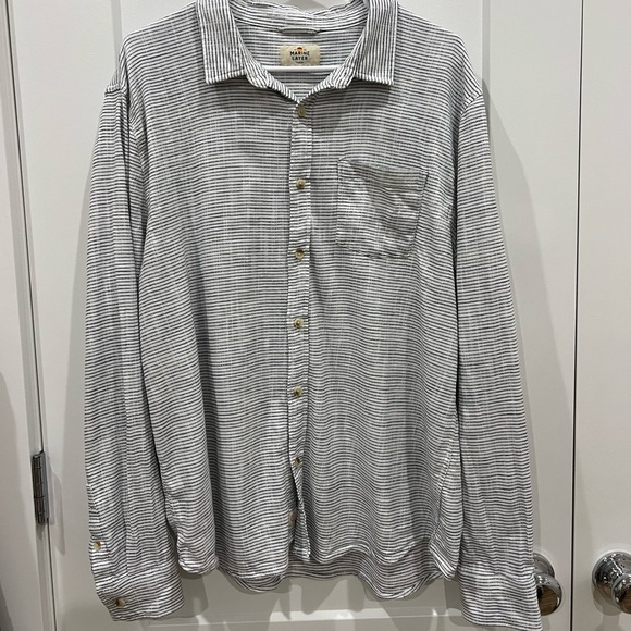 Marine Layer Other - Marine Layer Mens Stretch Selvage Long Sleeve Shirt Casual Striped Large Button